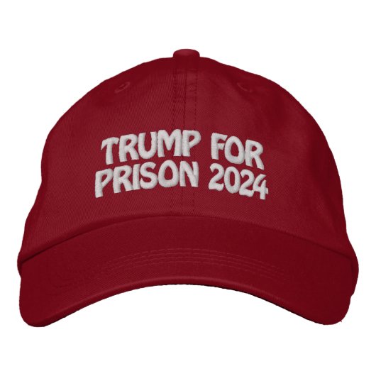 CASQUETTE BRODÉE TRUMP POUR PRISON 2024 (Devant)