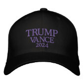 Casquette Brodée Trump Vance 2024 Noir (Devant)