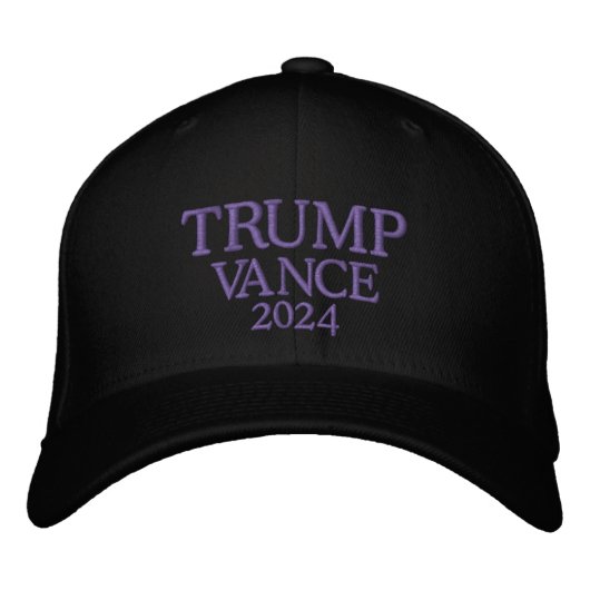 Casquette Brodée Trump Vance 2024 Noir (Devant)