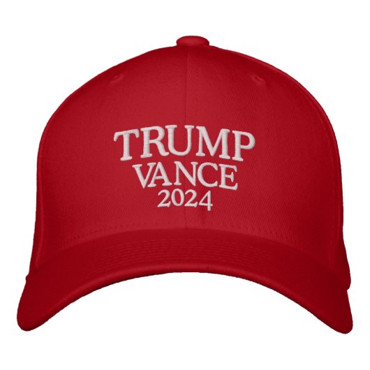 Casquette Brodée Trump Vance 2024 Rouge (Devant)