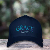Casquette Brodée Typographie Bleue moderne Grace Life Monogramme