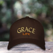 Casquette Brodée Typographie Brown moderne Grace Life Monogramme