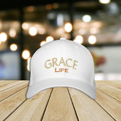 Casquette Brodée Typographie Brown moderne Grace Life Monogramme