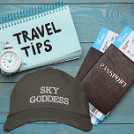 Casquette Brodée Typographie de la déesse du ciel, désir, simple<br><div class="desc">Typographie de la déesse du ciel,  Wanderlust,  Simple Casquette de baseball brodé. Lancez votre passion pour l'aventure avec notre casquette Wanderlust. Cette casquette élégante affiche un design qui s'adresse au coeur de chaque voyageur passionné. Les Droits D'Auteur Tournent En Style.</div>