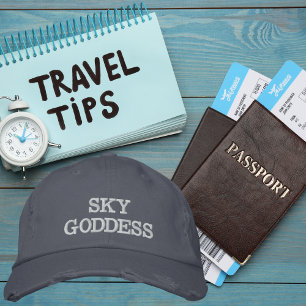 Casquette Brodée Typographie de la déesse du ciel, Wanderlust, Simp