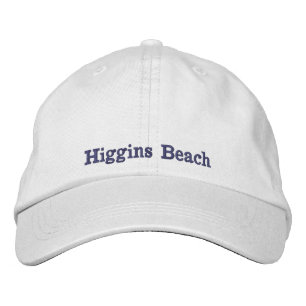 Casquette Brodée Typographie gris de Higgins Beach Slate White
