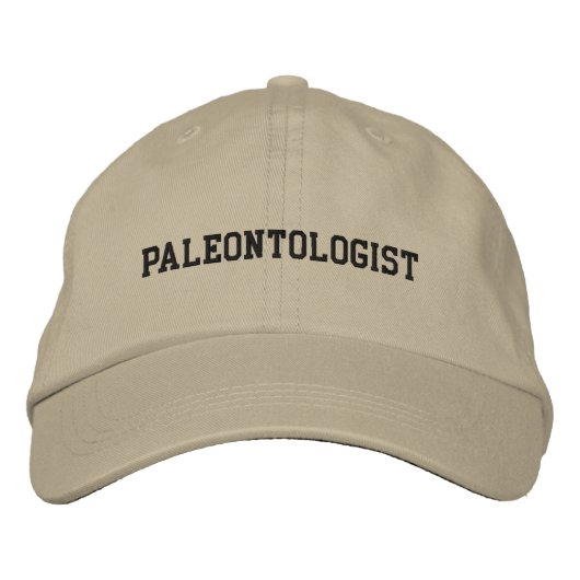 Casquette Brodée Typographie paléontologue (Devant)