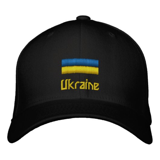 Casquette Brodée Ukraine & drapeau ukrainien mode / Patriotes de Ki (Devant)