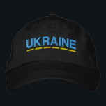 Casquette Brodée UKRAINIEN Couleurs bleu et jaune sur noir<br><div class="desc">Couleurs UKRAINIENNES Bleu et Jaune sur casquette brodé noir pour montrer votre soutien à l'Ukraine !</div>