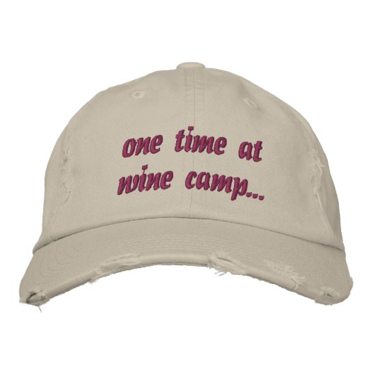 Casquette Brodée Une fois au camp de vin...casquette (Devant)