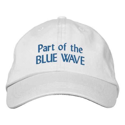 Casquette Brodée Une partie de la vague bleue (Devant)
