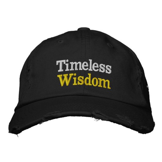 Casquette Brodée Une sagesse intemporelle (Devant)