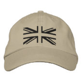 Casquette Brodée Union Jack ~ Noir moderne (Devant)