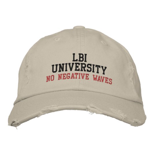 CASQUETTE BRODÉE UNIVERSITÉ LBI PAS DE VAGUES NÉGATIVES (Devant)