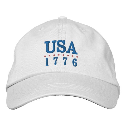 Casquette Brodée USA 1776 Patriotique (Devant)