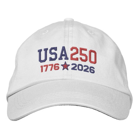 CASQUETTE BRODÉE USA 250 - 1776-2026 (Devant)