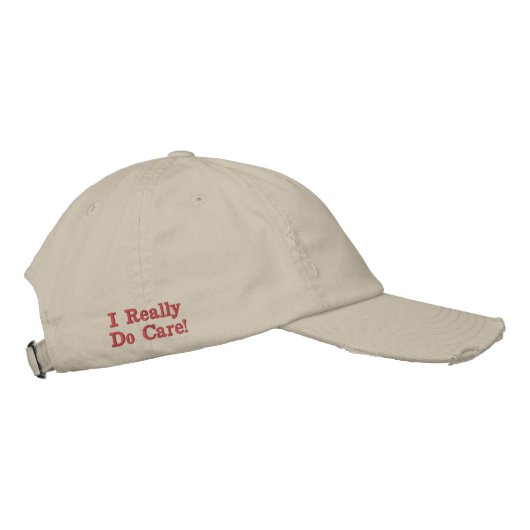 Casquette Brodée USA "Je m'en fiche" Stone (Droite)
