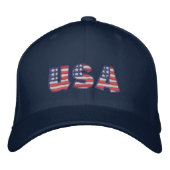 CASQUETTE BRODÉE USA NB (Devant)