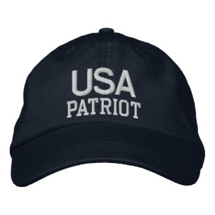 Casquette Brodée USA Patriot brodé Marine/Casquette blanc