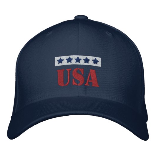 Casquette Brodée USA Patriotique (Devant)