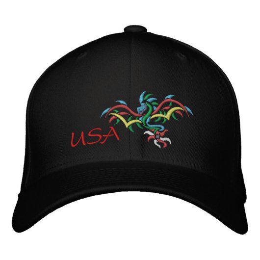 CASQUETTE BRODÉE USA SUN DRAGON (Devant)