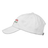 Casquette Brodée Vacances de Noël en famille Lieu et date personnal (Gauche)