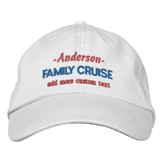 Casquette Brodée Vacances voyage croisière en famille | Nom personn