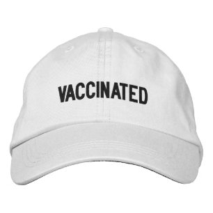 Casquette Brodée Vacciné, noir blanc