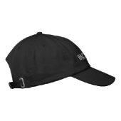 Casquette Brodée Vacciné, texte gris clair noir (Droite)