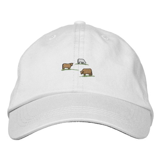 Casquette Brodée Vaches (Devant)