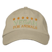 CASQUETTE BRODÉE VEGAN FOR ANIMALS (Devant)