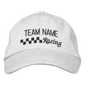 Casquette Brodée Vérification de l'équipe de course (Devant)
