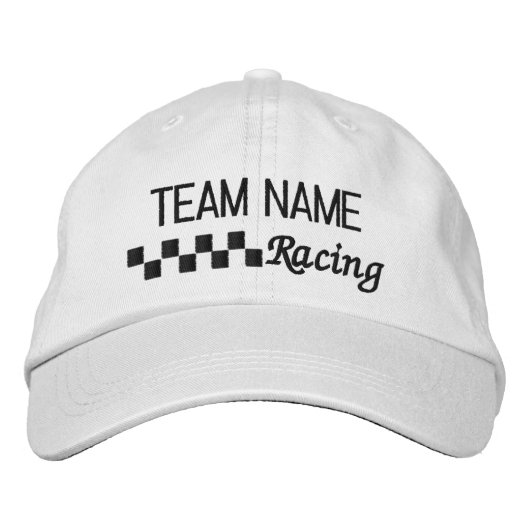Casquette Brodée Vérification de l'équipe de course (Devant)