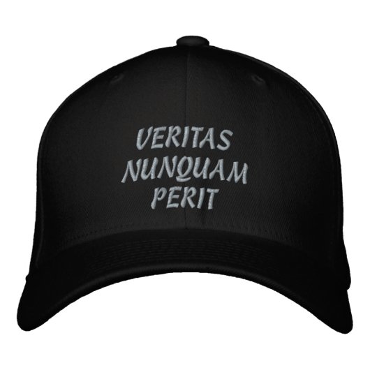 CASQUETTE BRODÉE VERITAS NUNQUAM PERIT ( VÉRITÉ NERVER MEURT ) (Devant)