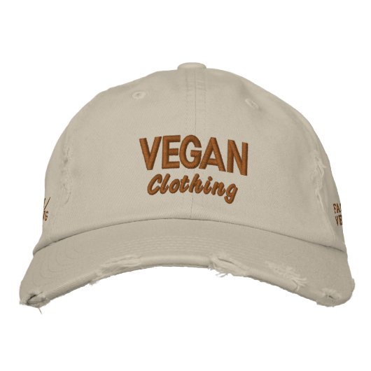 Casquette Brodée Vêtements VEGAN déçus (Devant)