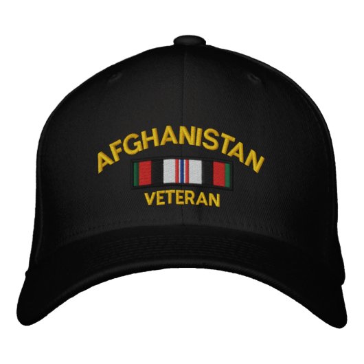 Casquette Brodée vétéran de l'Afghanistan (Devant)