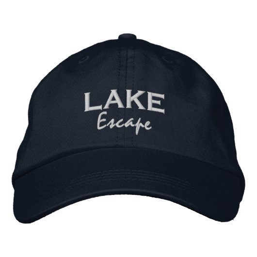 Casquette Brodée Vie vacances sur le lac d'évacuation (Devant)