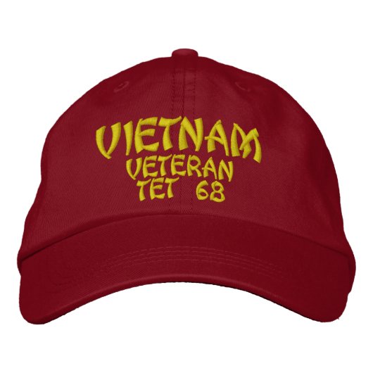CASQUETTE BRODÉE VIETNAM VETERAN TET 68 (Devant)