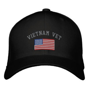 Casquette Brodée Vietnam vétérinaire avec drapeau américain
