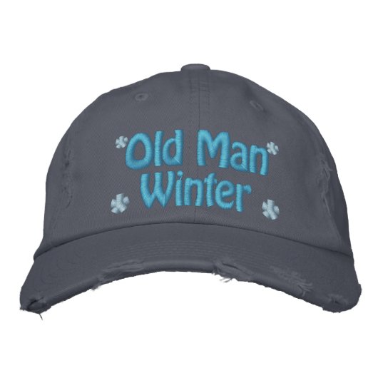 Casquette Brodée Vieux hiver (Devant)