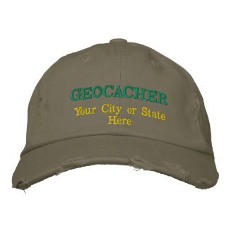 Casquette Brodée Ville ou État de Geocacher personnalisable