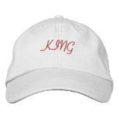 Casquette Brodée Visiteur cool et confortable King Text (Devant)