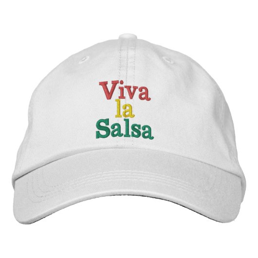 Casquette Brodée viva la salsa (Devant)