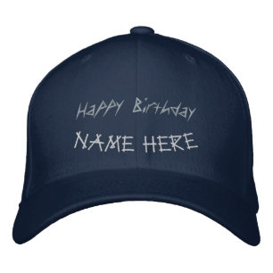 Casquette Brodée Vœux personnalisés de joyeux anniversaire - Dos av