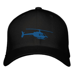 Casquette Brodée Vol urbain de silhouette de couperet d'hélicoptè