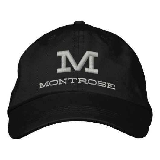 Casquette Brodée Volet Chino noir (Devant)