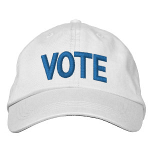 Casquette Brodée Votez l'élection de la typographie bleue moderne