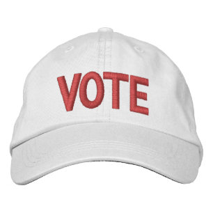 Casquette Brodée Votez rouge typographie moderne