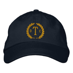 Casquette Brodée Votre Broderie Monogramme 3 Lettres et Laurels