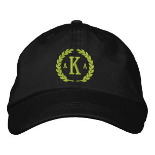 Casquette Brodée Votre Monogramme 3 Lettres et lauriers Broderie